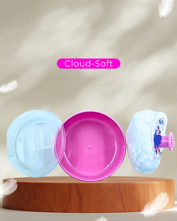 Feather Feel Pink Powder Puff Box