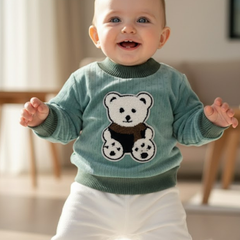 CuddleBear Cozy Fleece Teal Green Sweater