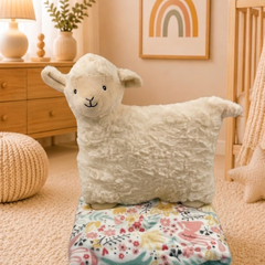 3 in 1 Pillow Vanilla Ship Toy With Blanket ☁️🤍