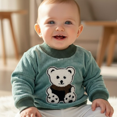 CuddleBear Cozy Fleece Teal Green Sweater