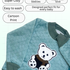 CuddleBear Cozy Fleece Teal Green Sweater