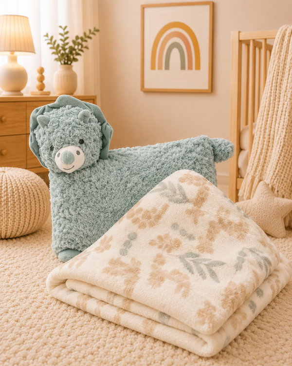 3 in 1 Pillow Forest TeddyToy With Blanket ☁️🤍