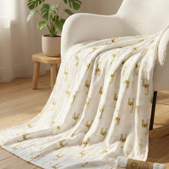 🌿 8 in 1 Ultra Soft Bamboo Muslin Swaddle Combo – Pack of 3