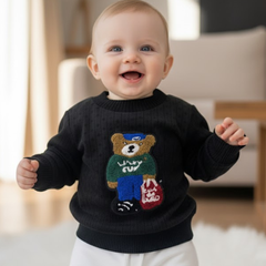 Black Bear Graphic Sweater