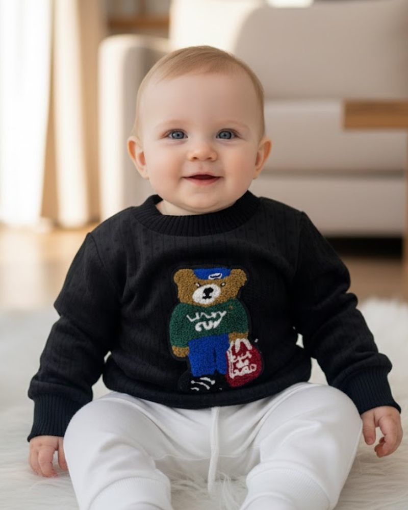 Black Bear Graphic Sweater