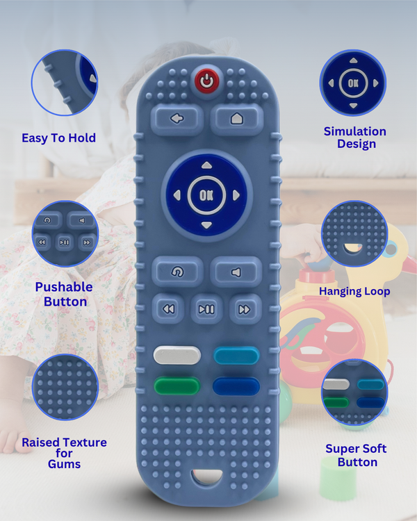 Premium Sea Grey Remote Teether