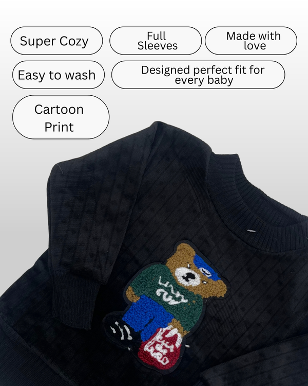 Black Bear Graphic Sweater