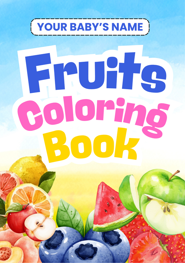 🦄 Yummy Fruit Coloring Book