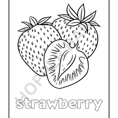 🦄 Yummy Fruit Coloring Book