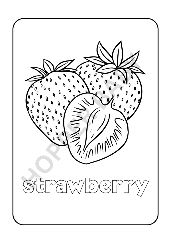 🦄 Yummy Fruit Coloring Book