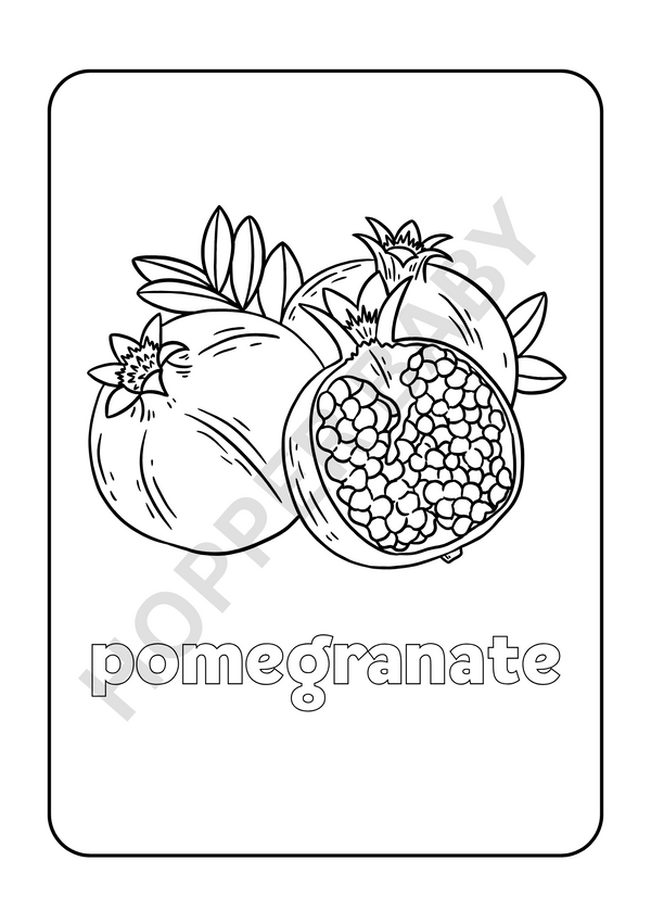 🦄 Yummy Fruit Coloring Book