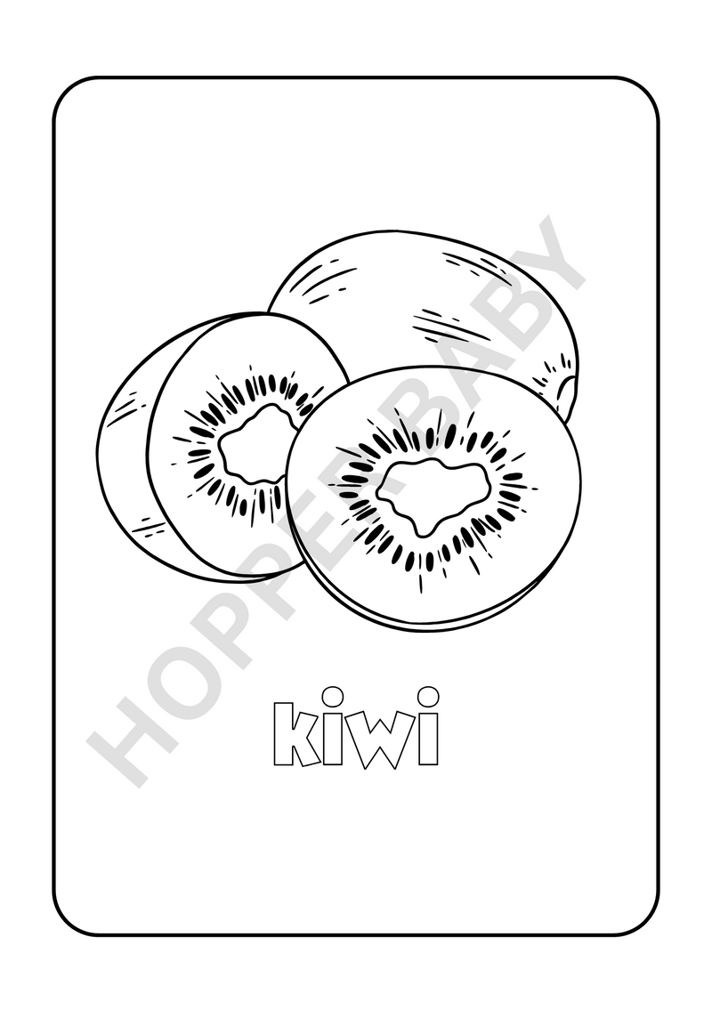 🦄 Yummy Fruit Coloring Book