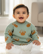 Mint Teddy Knit Baby Sweater : Soft, Stylish & Made for Cozy Days