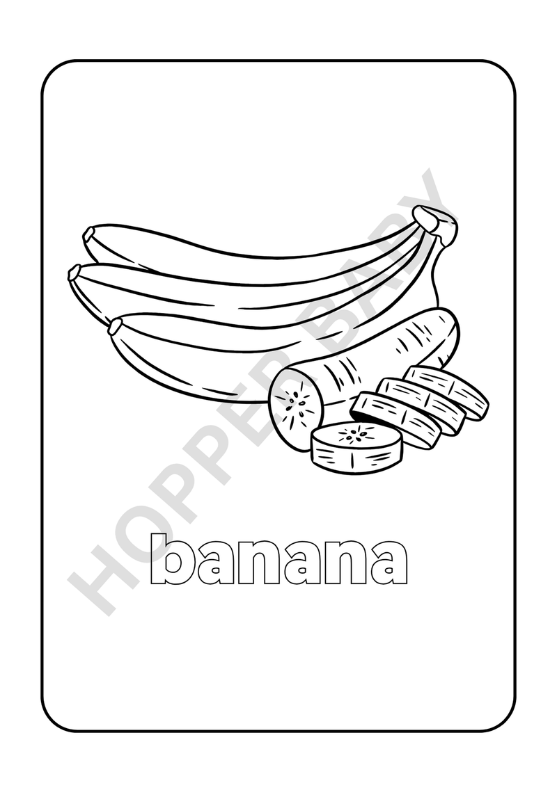 🦄 Yummy Fruit Coloring Book