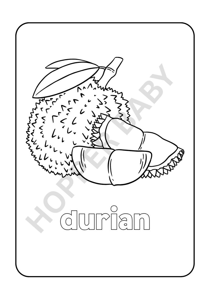 🦄 Yummy Fruit Coloring Book