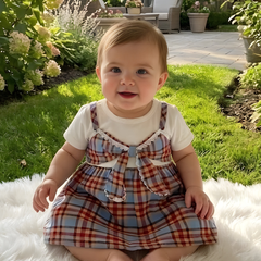 Cocoa Checks Baby Frock