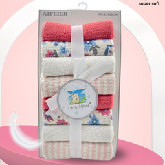 Premium Candy Stripes Soft Baby Napkins- Pack of 8