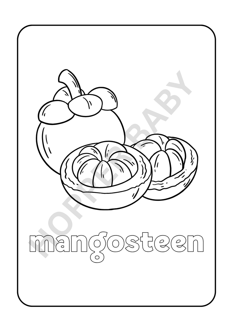 🦄 Yummy Fruit Coloring Book