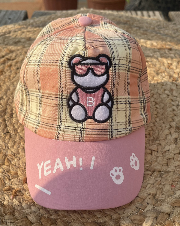 Blush Pink Play Mode Cool Teddy Cap