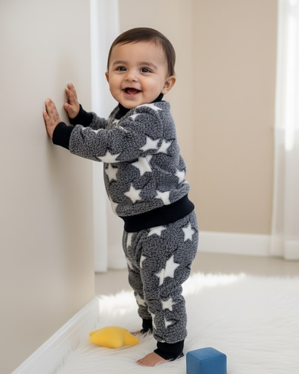 Grey Star Baby Sweater Full Set (Sweater + Trouser)