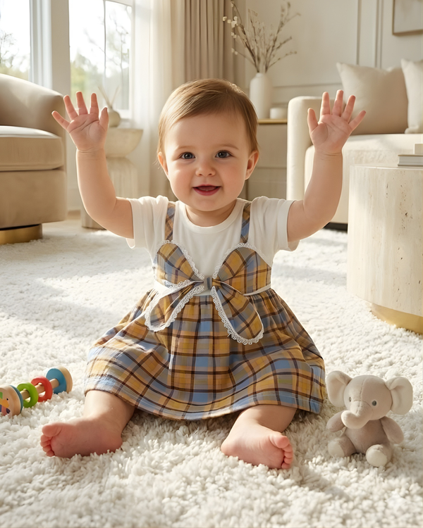 Golden Honey Sunshine Baby Frock
