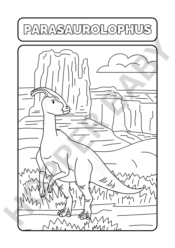 Jurassic Joy – Dino Colouring Page