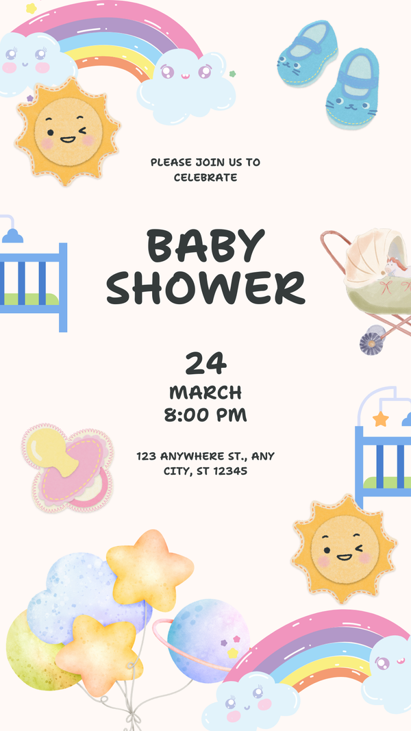 Fun Premium Custom Baby Shower Invitations