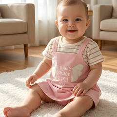 Blossom Pink Wings Baby Frock