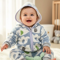 Blueish Adventure Zip Hood Outfit ( Hood + Trouser) Full Set