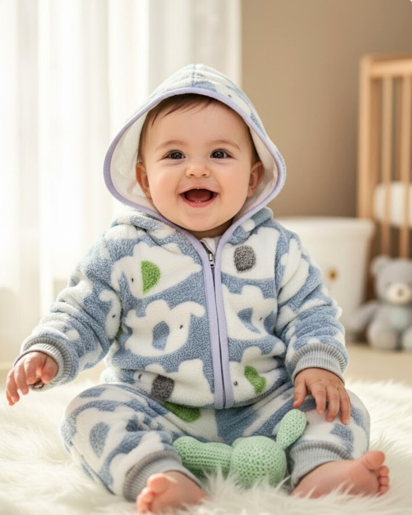 Blueish Adventure Zip Hood Outfit ( Hood + Trouser) Full Set