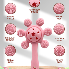 (5 in 1) Bubblegum Galaxy Rattle + Advance Teether
