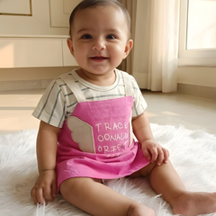 Deep Pink Wings Baby Frock