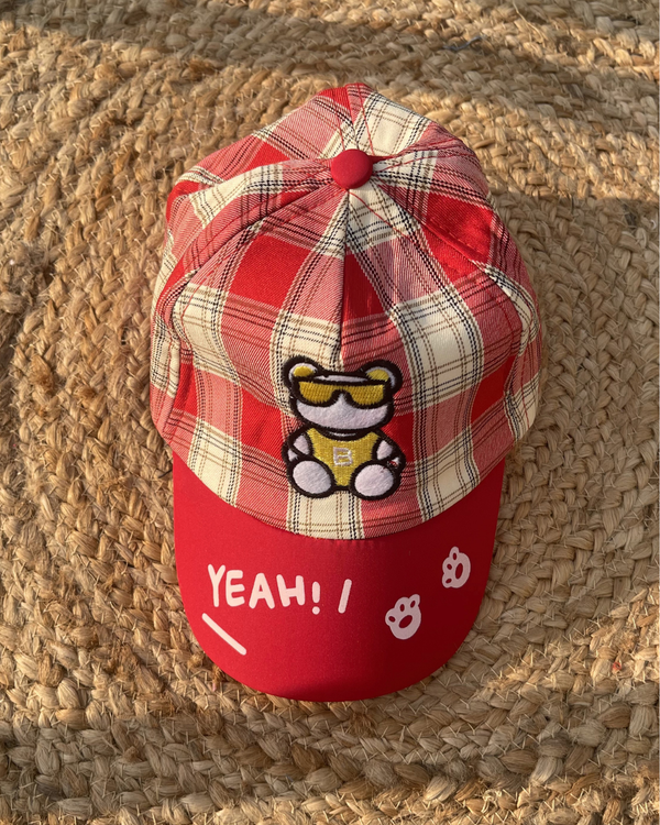 Fire Red Play Mode Cool Teddy Cap