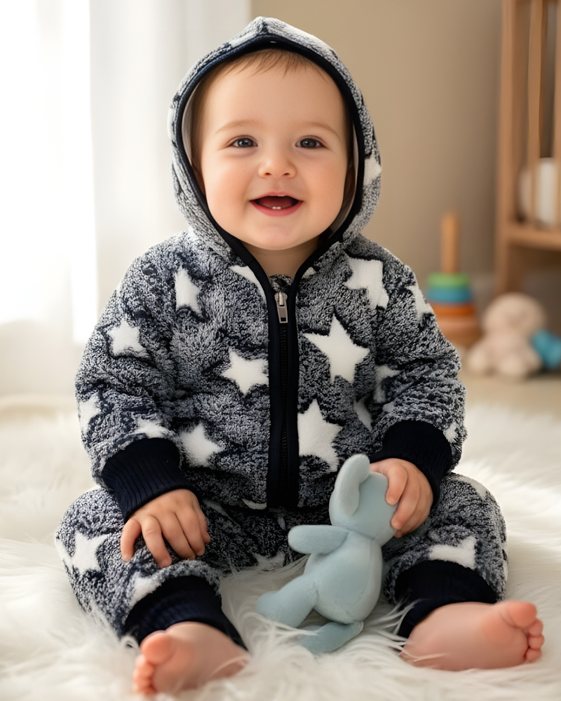 Star Baby Zip Hood Outfit ( Hood + Trouser) Full Set