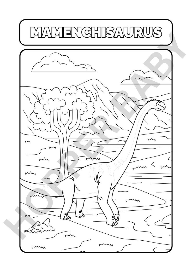 Jurassic Joy – Dino Colouring Page