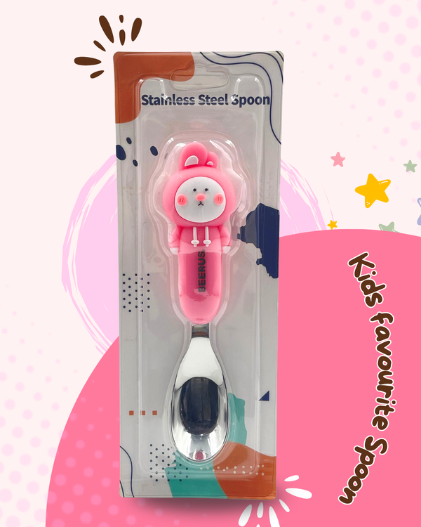 Cute Pink Buddy Munch Kids Spoon