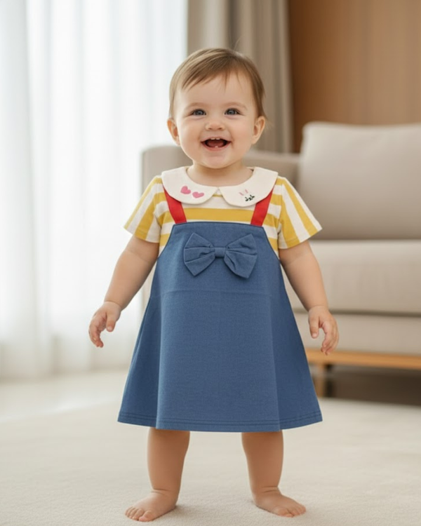 Smiley Steps Yellow Baby Frock