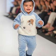 CozyBear Sky Fleece Hood Set premium Hood full Outfit ( Hood + Trouser) Full Set