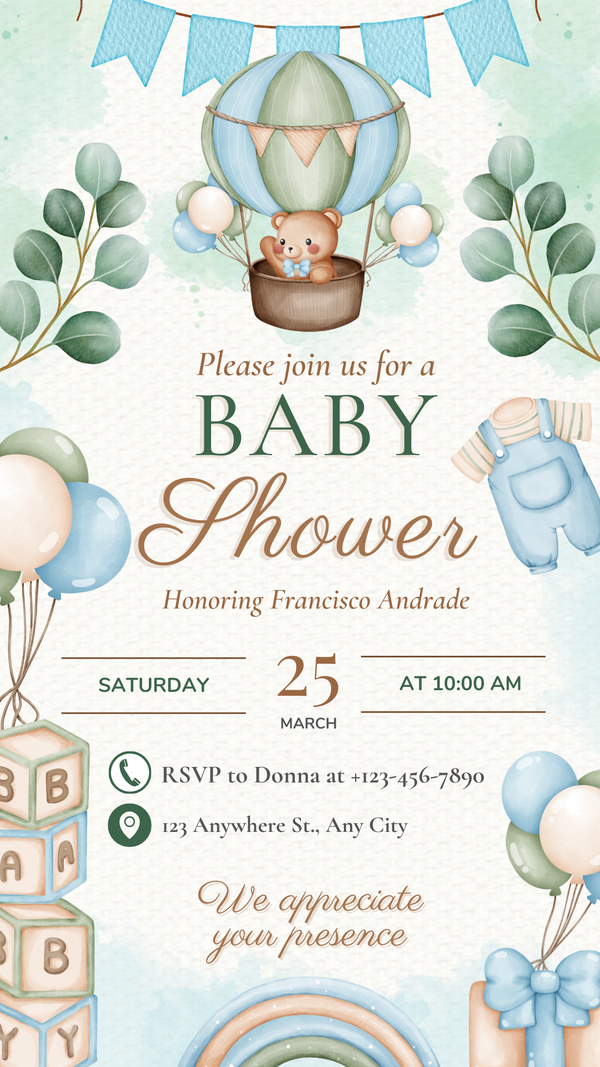 #2 Best Seller Pastel Custom Baby Shower Invitations