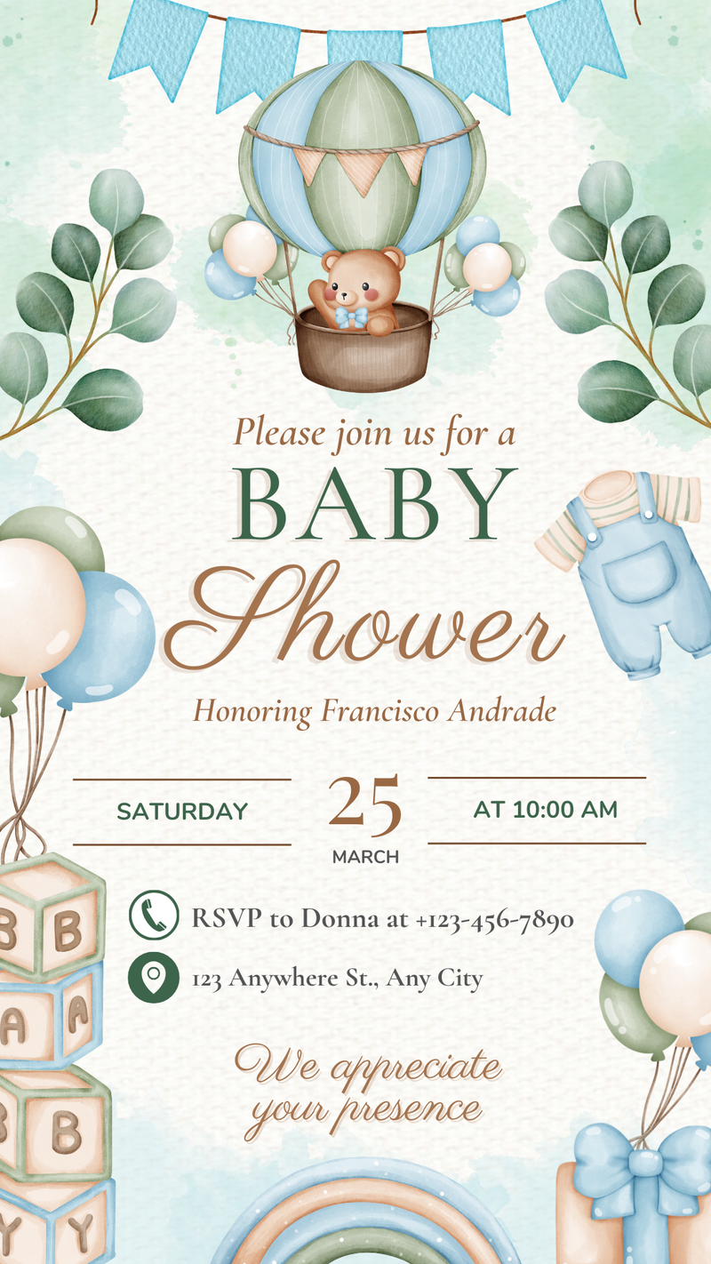 #2 Best Seller Pastel Custom Baby Shower Invitations