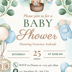 #2 Best Seller Pastel Custom Baby Shower Invitations