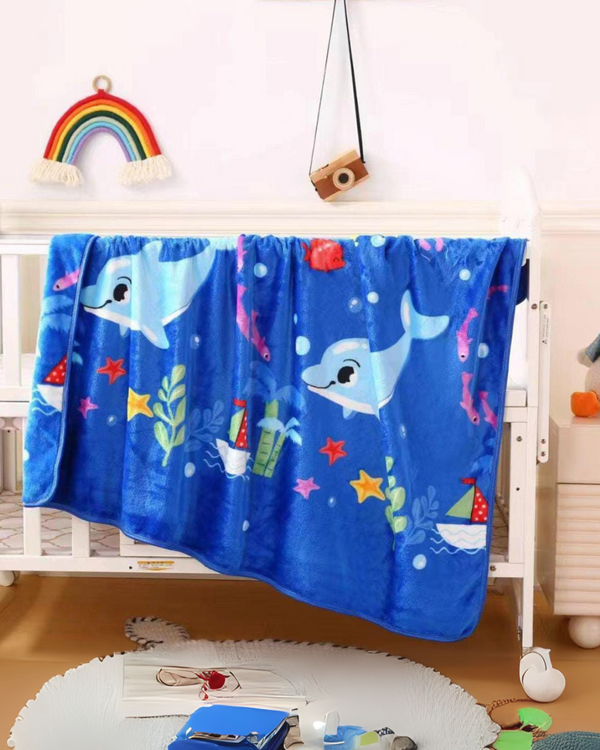 Baby Dolphin Underwater Adventure Soft Premium Blanket