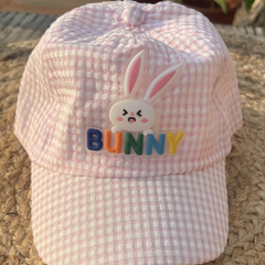 Peach Pink Bunny Bloom Summer Baby Cap