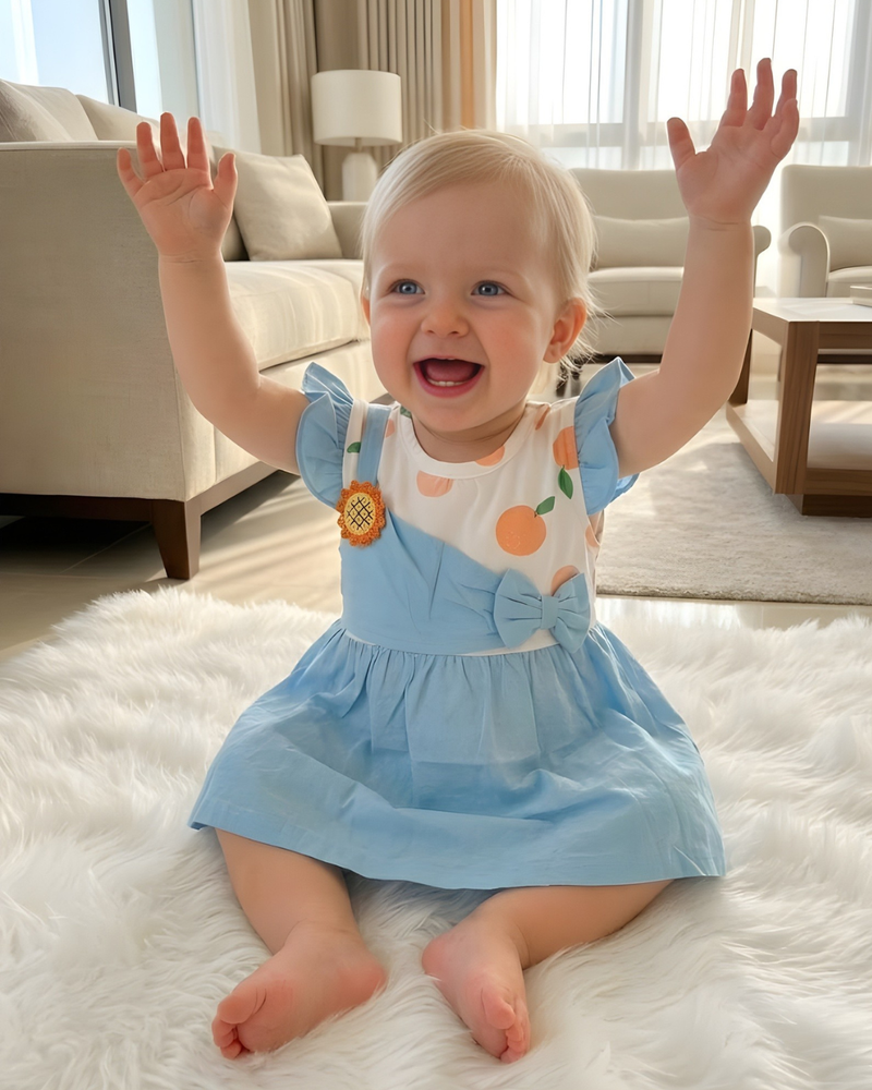 Bluebell Sky Baby Frock
