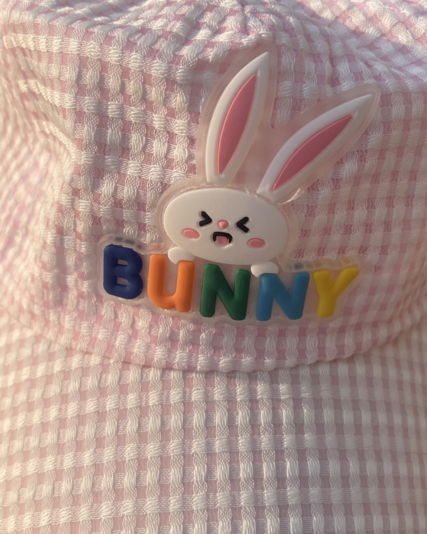 Peach Pink Bunny Bloom Summer Baby Cap