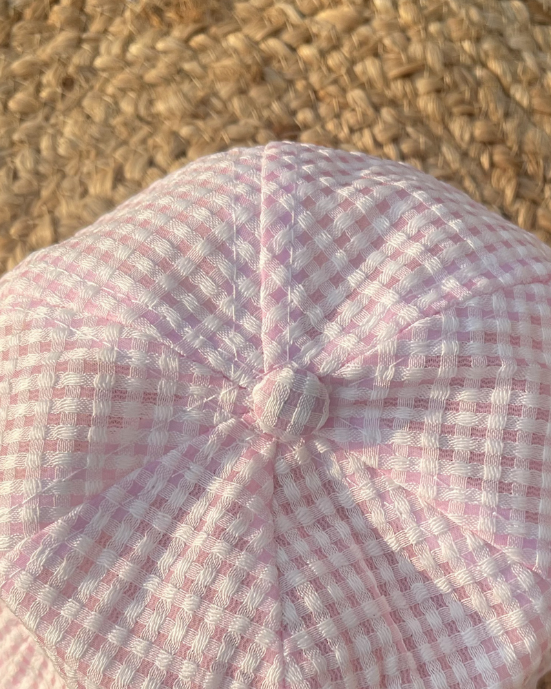 Peach Pink Bunny Bloom Summer Baby Cap