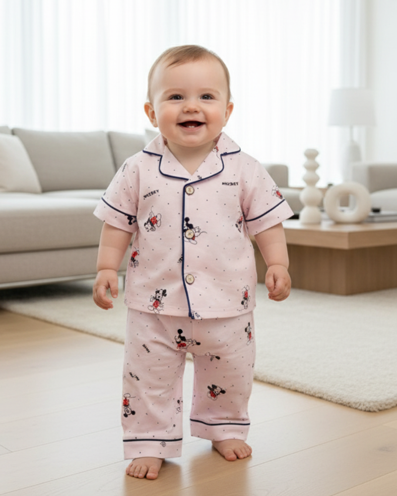 DreamyDoodles Pink Baby & Toddler Cute Comfort Night Suit