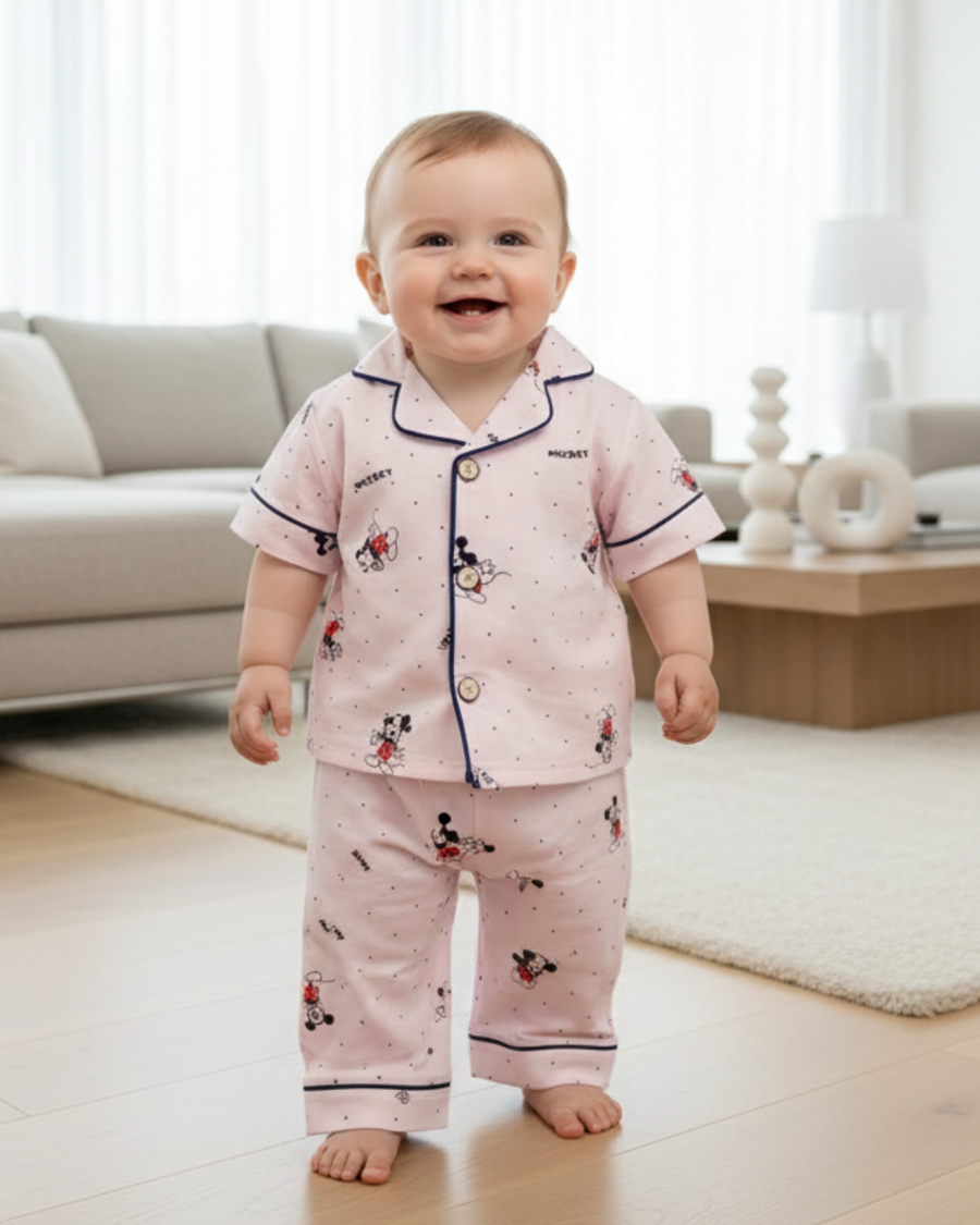 DreamyDoodles Pink Baby & Toddler Cute Comfort Night Suit
