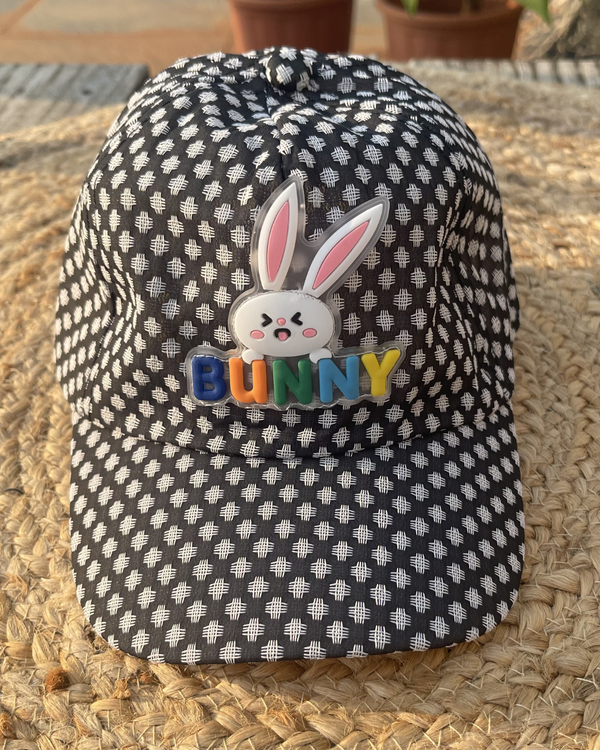 Stitch Black Bunny Bloom Summer Baby Cap