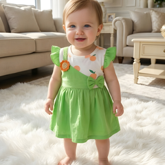 Minty Meadow Baby Frock